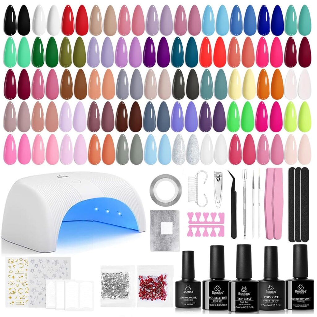 Beetles Gel Nail Polish Kit with U V Light